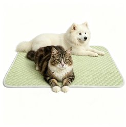 Golopet Detachable Washable Cooling Dog Crate Mat, Green, Medium: 26 x 20 -in