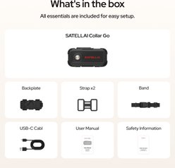 SATELLAI Go Smart Wireless Fence GPS with Live Tracking & Health Monitoring Dog Collar, Carbon Black, Large slide 2 of 9