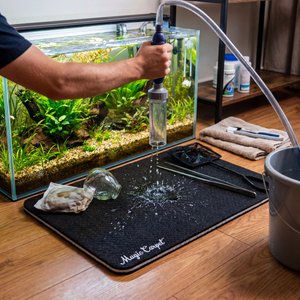 Magic Carpet Aquarium Cleaning Mat, Black, Small: 15.75 x 21.25-in