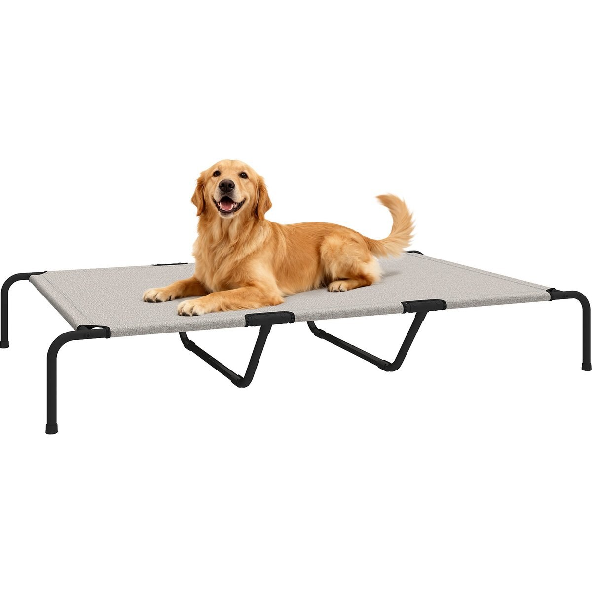 Bencmate Chew Resistant Elevated Dog Bed, Beige