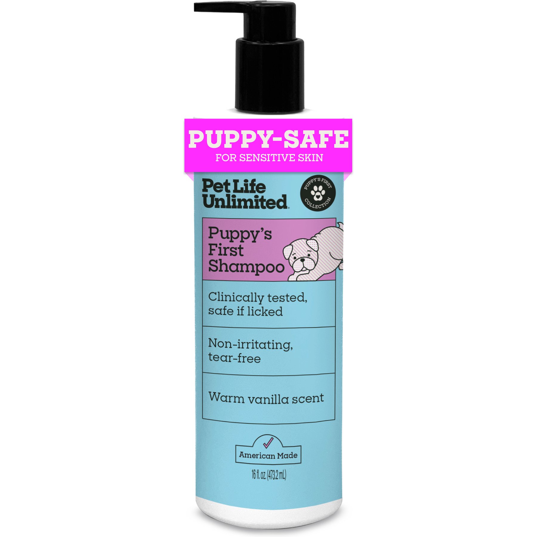 Pet Life Unlimited Puppy's First Deep-Cleaning Warm Vanilla Dog Shampoo, 16-fl oz bottle