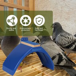 Halinfer Lightweight 2-Piece Pigeon Stand with Wood Rest, Blue slide 2 of 6