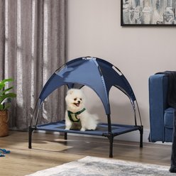 Bencmate Portable Chew Resistant Elevated Dog Bed, Blue
