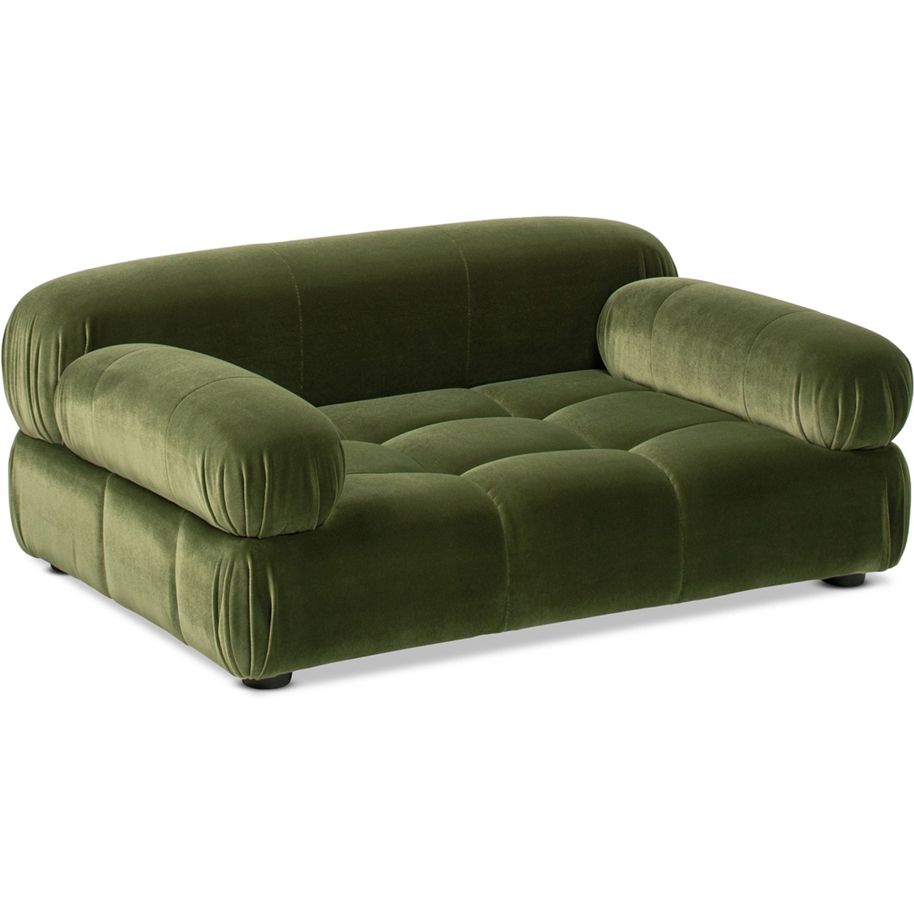 Bencmate Luxury Tufted Velvet Novelty Sofa Dog Bed, Green