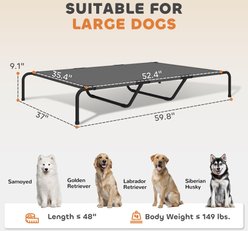 Bencmate Chew Resistant Cooling Elevated Dog Bed, Grey slide 2 of 2