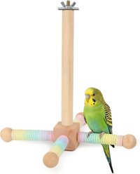 Halinfer 360° Spinning Hanging Perch Stand Bird Toy
