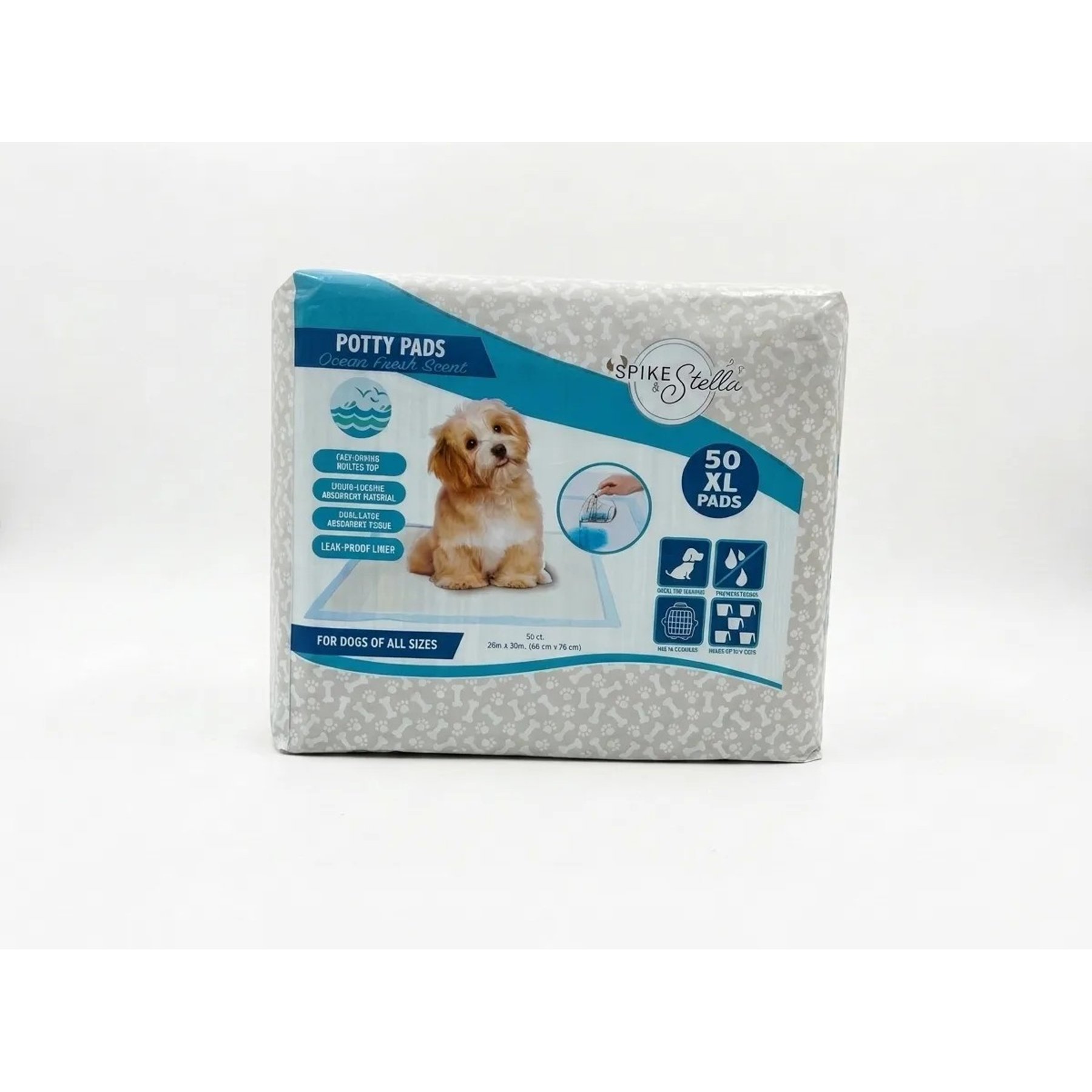 Spike & Stella Protector Dog Training Pads, Unscented, X-Large: 26 x 30-in, 50 count