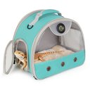 Halinfer Carry Handle Bearded Dragon Reptile Carrier Built-in Thermometer & Humidity Gauge, 12-in, Green