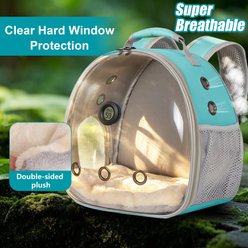 Halinfer Carry Bag Travel Reptile Carrier Built-in Thermometer & Humidity Gauge, 12.5-in, Green slide 2 of 6