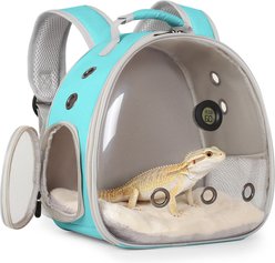 Halinfer Carry Bag Travel Reptile Carrier Built-in Thermometer & Humidity Gauge, 12.5-in, Green slide 1 of 6