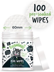 Bugalugs Pet Care Soothing Cat Ear Wipes, 100 count