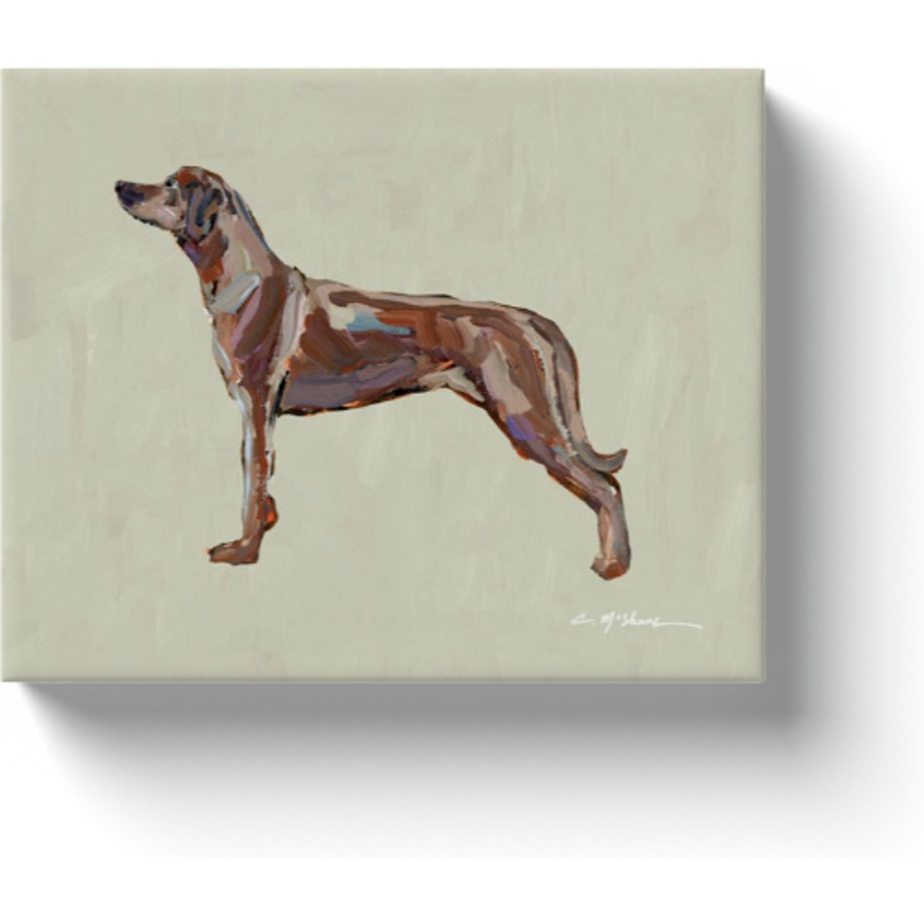 Art Barke by Chelsea McShane Art Rhodesian Ridgeback Canvas Print, 10 x 8-in