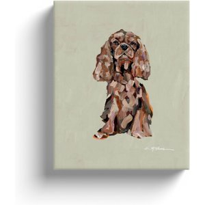 Art Barke by Chelsea McShane Art Ruby Cavalier King Charles Canvas Print, 10 x 8-in
