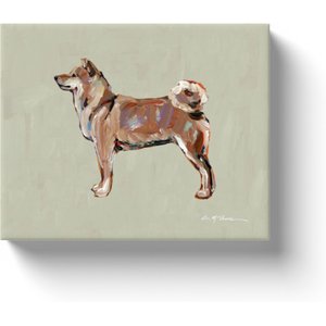 Art Barke by Chelsea McShane Art Shiba Inu Canvas Print, 10 x 8-in