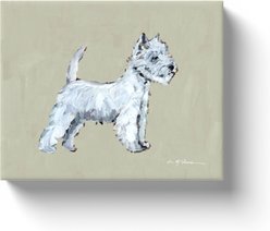 Art Barke by Chelsea McShane Art Westland Terrier Westie Canvas Print, 10 x 8-in