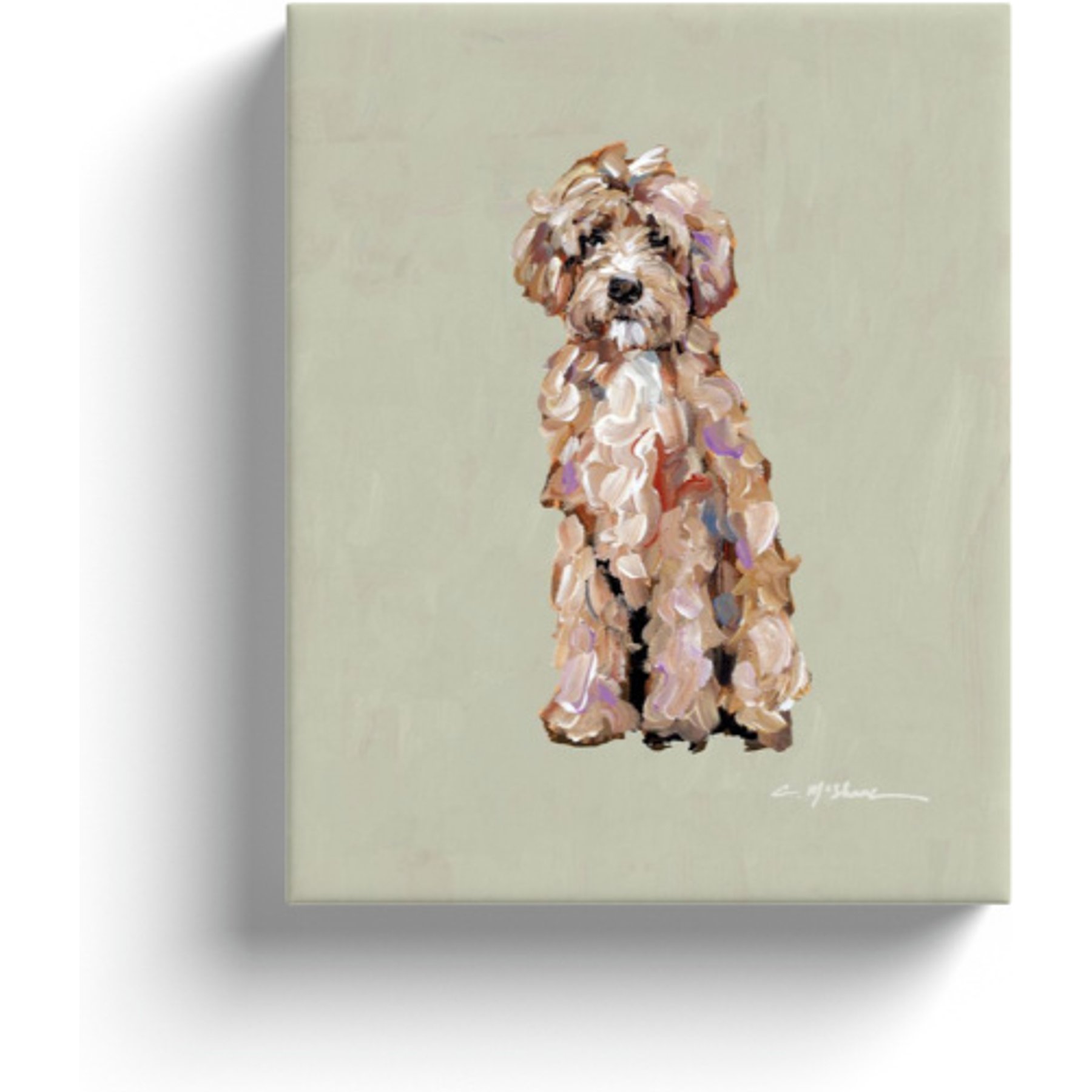 Art Barke by Chelsea McShane Art Classic Goldendoodle Canvas Print, 10 x 8-in