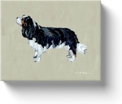 Art Barke by Chelsea McShane Art Cavalier King Charles Tri Color Canvas Print, 10 x 8-in