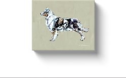 Art Barke by Chelsea McShane Art Blue Merle Australian Shepherd Canvas Print, 10 x 8-in