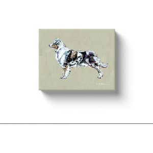 Art Barke by Chelsea McShane Art Blue Merle Australian Shepherd Canvas Print, 10 x 8-in