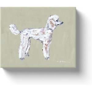Art Barke by Chelsea McShane Art White Poodle Canvas Print, 10 x 8-in