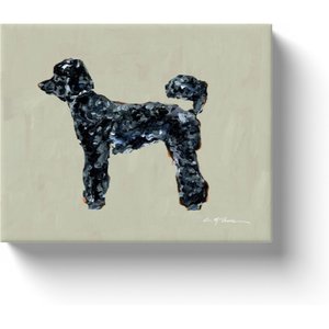 Art Barke by Chelsea McShane Art Black Poodle Canvas Print, 10 x 8-in