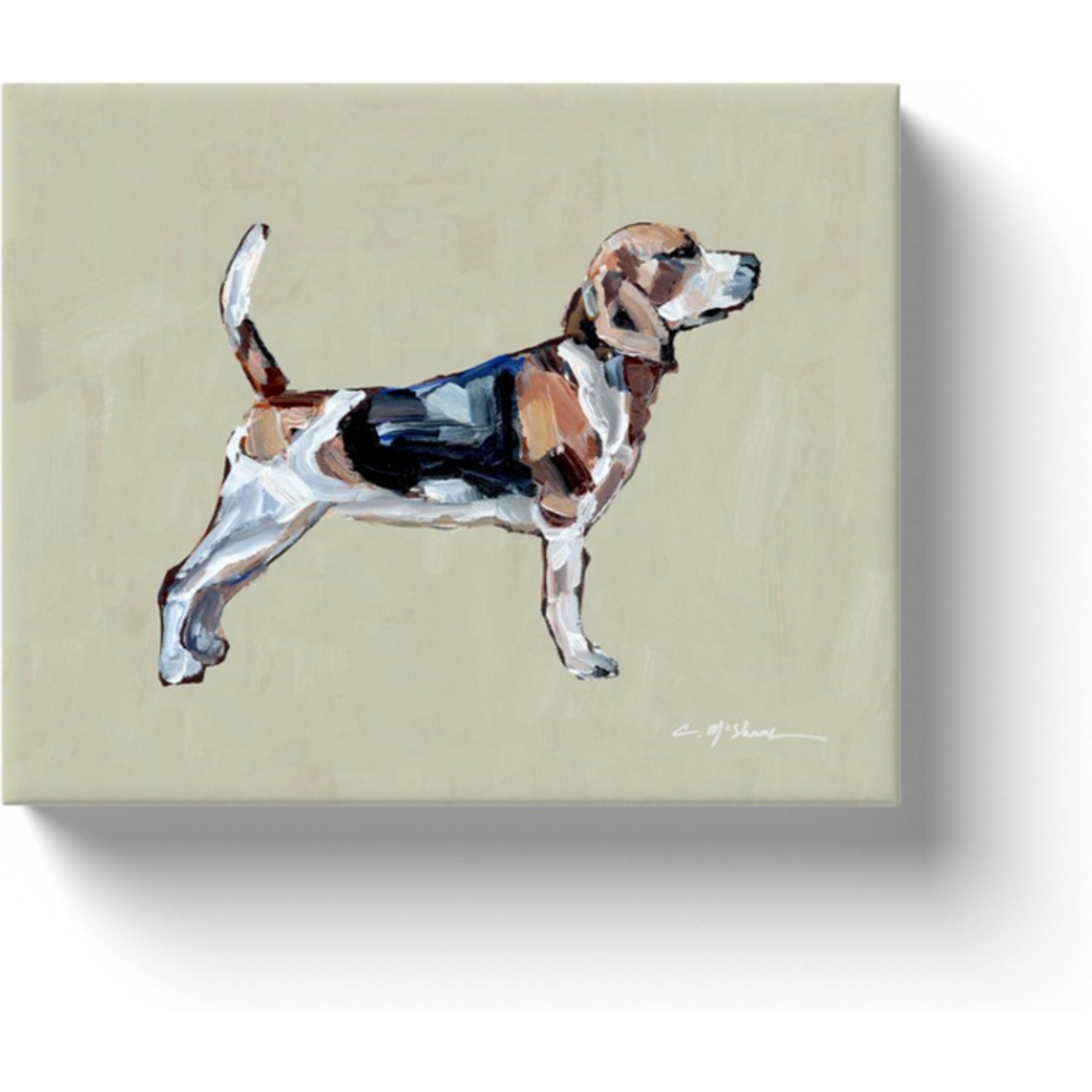 Art Barke by Chelsea McShane Art Beagle Canvas Print, 10 x 8-in
