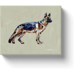 Art Barke by Chelsea McShane Art Black & Tan German Shepherd Canvas Print, 10 x 8-in