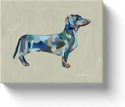 Art Barke by Chelsea McShane Art Abstract Dachshund Canvas Print, 10 x 8-in