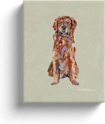 Art Barke by Chelsea McShane Art Red Golden Retriever Canvas Print, 10 x 8-in