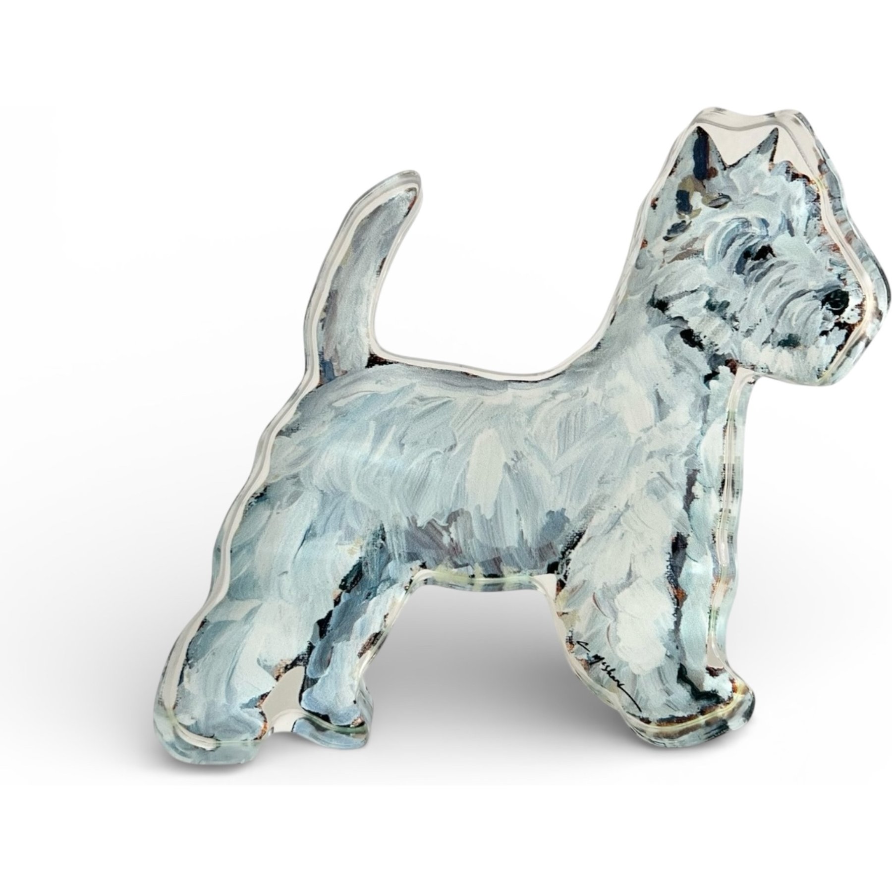 Art Barke by Chelsea McShane Art Westie Acrylic Tabletop, 6 x 5-in
