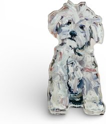 Art Barke by Chelsea McShane Art White Maltipoo Acrylic Tabletop, 7 x 3-in