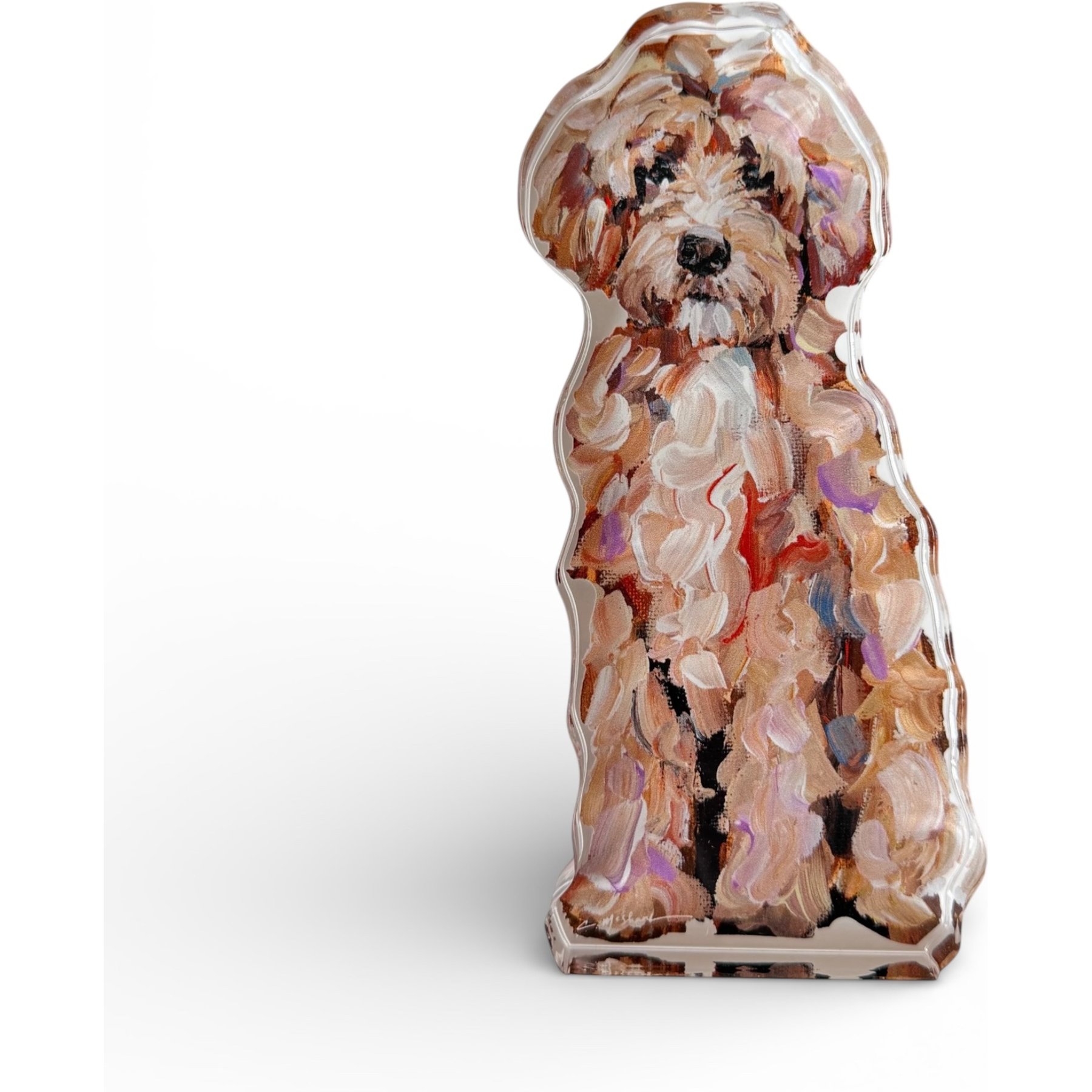 Art Barke by Chelsea McShane Art Goldendoodle Classic Acrylic Tabletop, 7 x 3-in