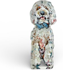 Art Barke by Chelsea McShane Art Goldendoodle with Blue Bow Acrylic Tabletop, 7 x 3-in