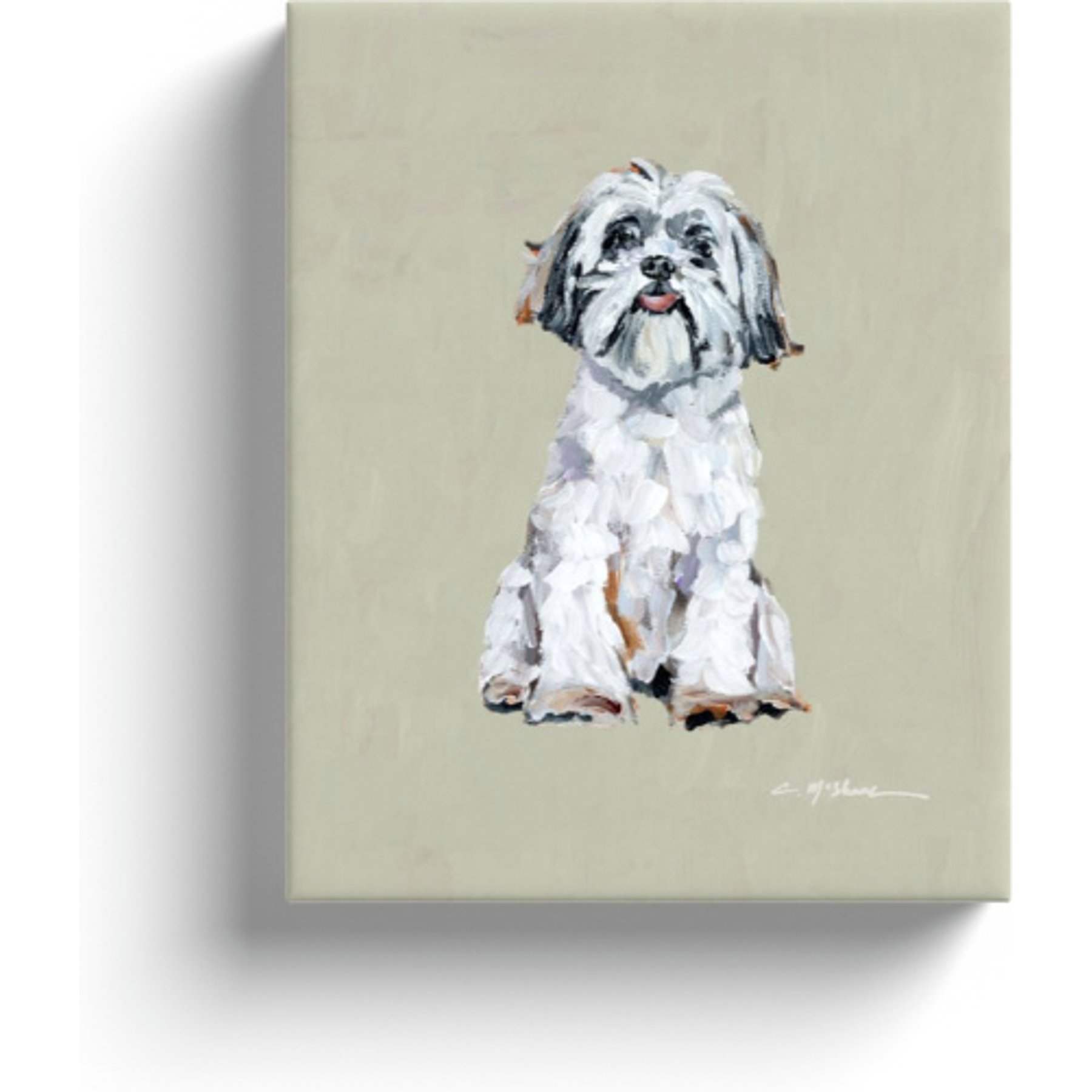 Art Barke by Chelsea McShane Art Shih Tzu Canvas Print, 10 x 8-in