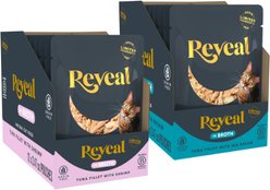 Reveal Tuna with Sea Bream in Broth + Tuna with Shrimp in Broth Flavored Wet Cat Food