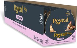 Reveal Natural Grain-Free Tuna with Shrimp in Broth Flavored Wet Cat Food, 2.12-oz pot, case of 18