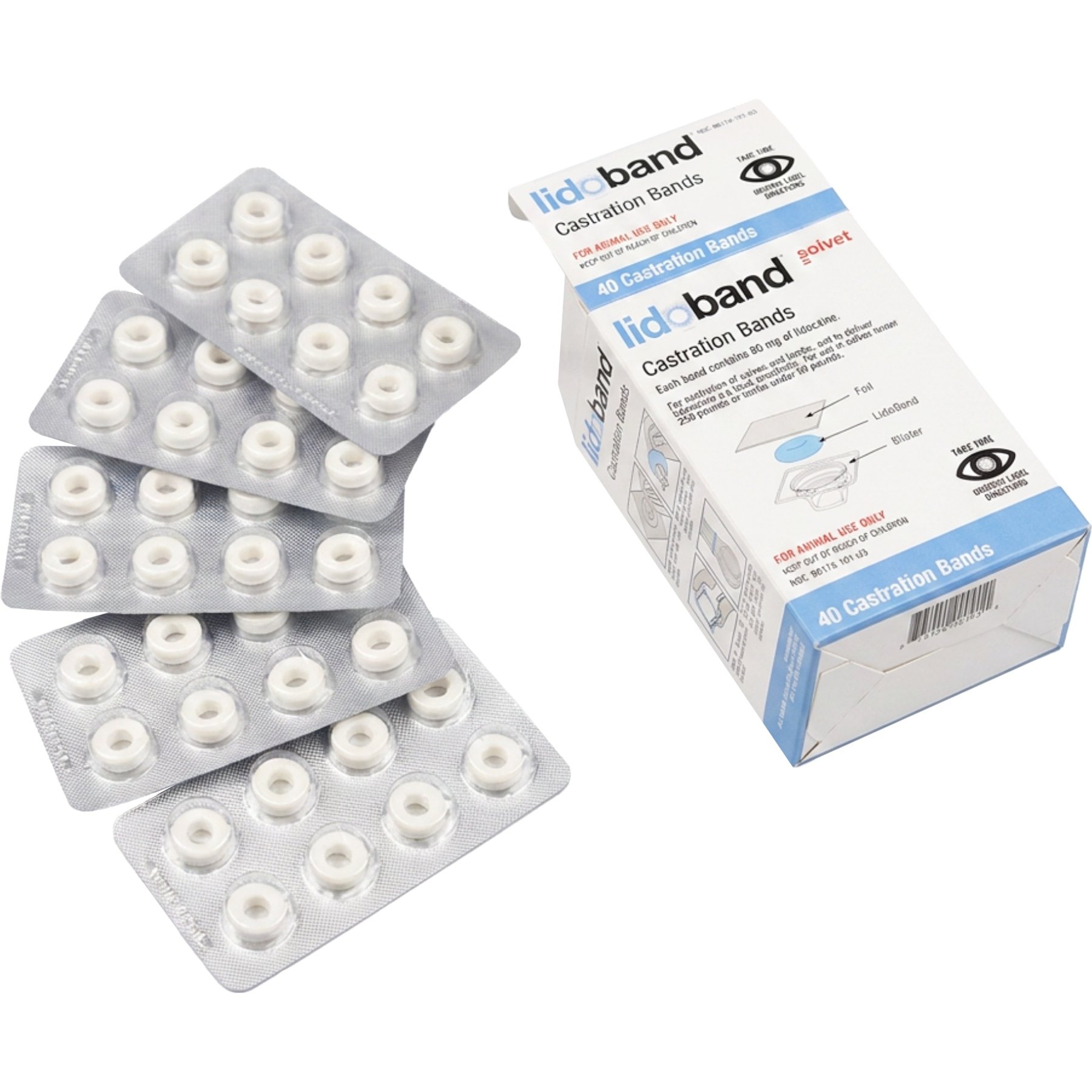 Solvet Lidoband Livestock Castration Bands, 40 count
