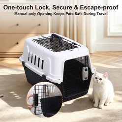Twinsing Hard-Sided Ventilated Design Carry Handle Bag Dog & Cat Travel Carrier, Gray slide 2 of 7