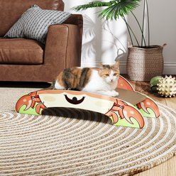 Bencmate 8.23-in Cardboard Crab Shaped Cat Scratcher, Multicolor