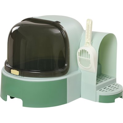 Bencmate Bencmate Covered Cat Litter Box, Green, 20.5 x 23.5 x 16.5-in