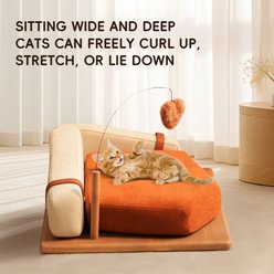 Bencmate Wooden Multi-Layer Novelty Furniture Style Sofa Dog Bed, Orange, Medium slide 2 of 8