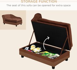 Bencmate Fancy Novelty Furniture Style Sofa Dog Bed, Brown, Medium slide 2 of 8