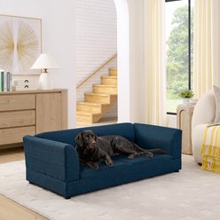 Bencmate Comfortable Oversized Modern Rectangular Novelty Dog Bed Sofa, Blue