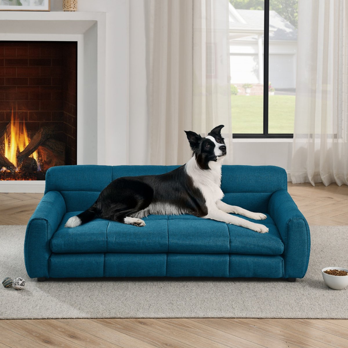 Bencmate Soft & Comfortable Modern Novelty Dog Bed Sofa, Comfortable Dog Sofa, Blue
