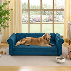 Bencmate Elegant Rectangular Durable Elevated Novelty Dog Bed, Blue
