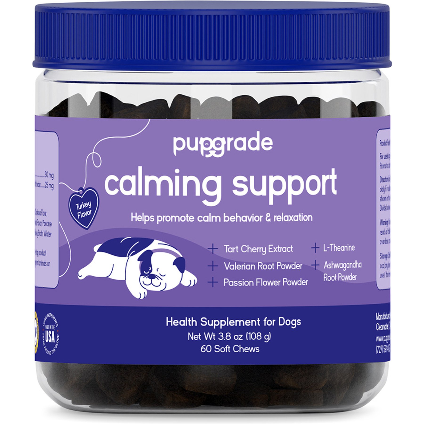 PupGrade Soft Chews Calming Supplement for Dogs, 60 count