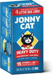 Jonny Cat Heavy Duty Tear-Resistant Litter Box Liners, Jumbo, 15 count