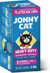 Jonny Cat Heavy Duty Tear-Resistant Scented Jumbo Cat Litter Box Liners, 7 Count