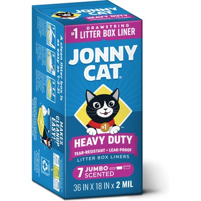 Jonny Cat Jonny Cat Heavy Duty Tear-Resistant Scented Jumbo Cat Litter Box Liners, 7 Count