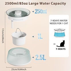 GOYJOY Glass Smart Cat Water Fountain, Mint Green slide 2 of 8